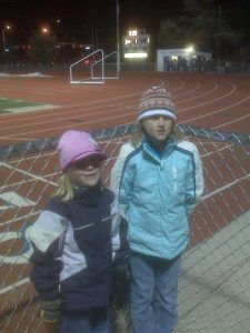 Erin & Grace at the big football match Erin & Grace at the big football match